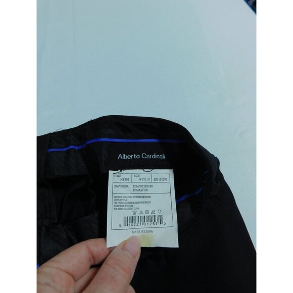 Men's Slim Black Dress Pants - Picture 11 of 12